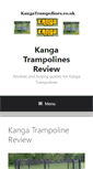 Mobile Screenshot of kangatrampolines.co.uk